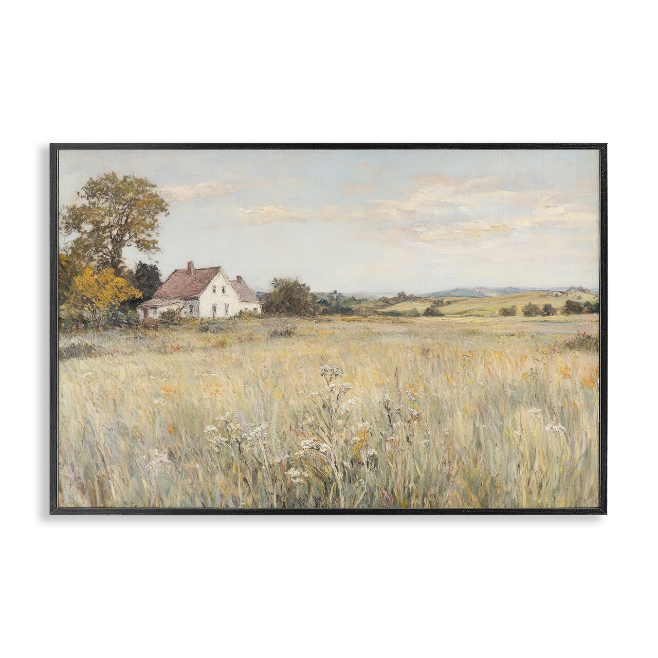 Stupell Industries Country Living Farm House Framed Giclee, design by Petal Prints Design